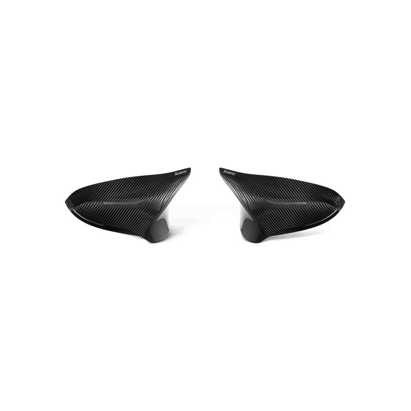 Carcasas retrovisores carbono brillo Akrapovic para BMW M3 F80.